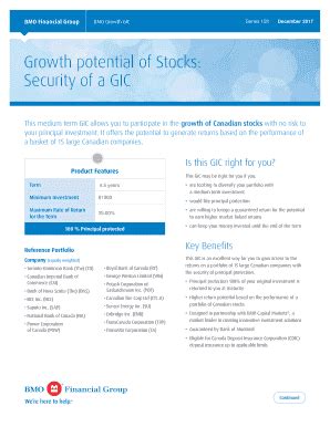 bmo select gic performance history.